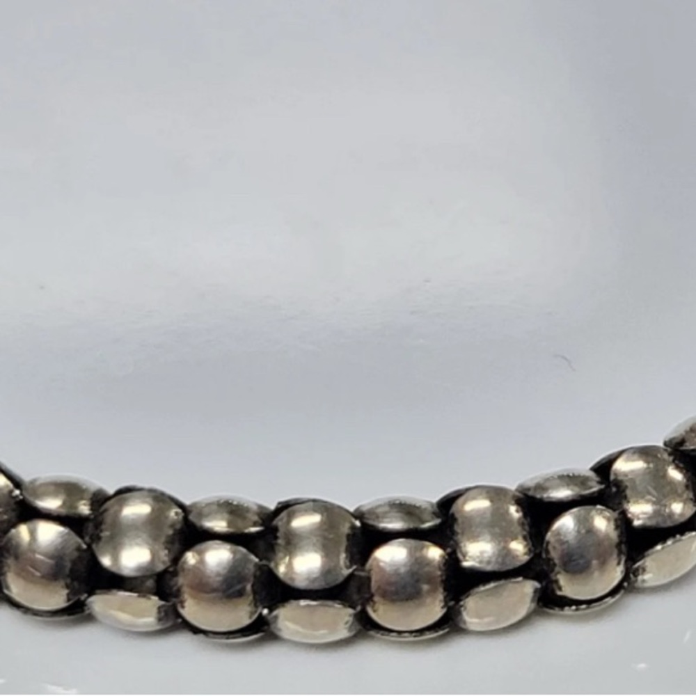 Silpada Sterling Silver Popcorn Chain Necklace 17"-19" - Picture 2 of 3